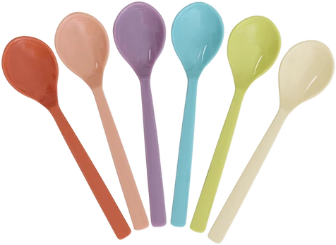 Rice - Melamine Tea Spoon - Glory Days Colors - Set of 6