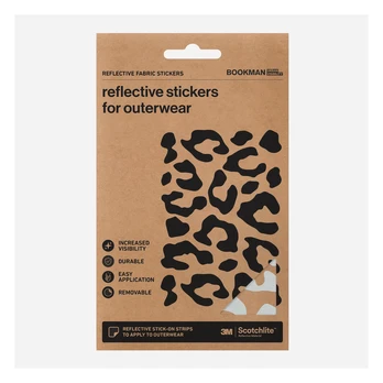 Helkurkleepsud kangast BOOKMAN Reflective Fabric Stickers, Leopard Sidabrinis
