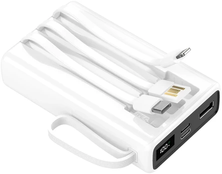 Setty power bank 20000 mAh with cables SPB-LC-220 baltas