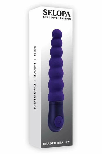 SELOPA BEADED BEAUTY Silicone Beaded Intimate Massager 7 Modes Black