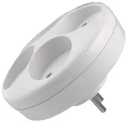 Opal Rozgałęźnik apvalus 4x2P balta