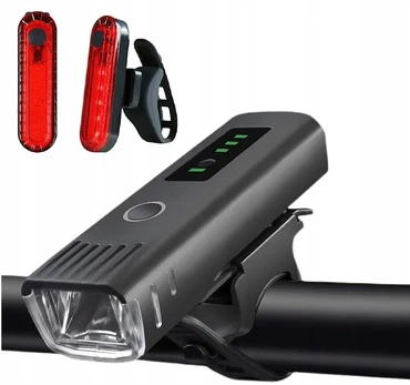 Led dviračio žibintas usb, prieblandos jutiklis (e090)