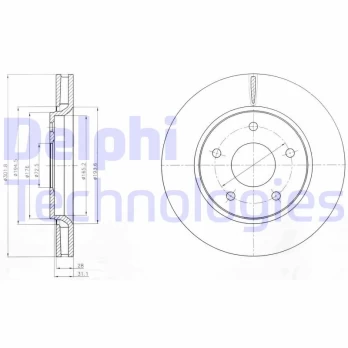 DELPHI BG4248 Brake Disc