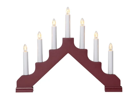 Adventinė žvakidė ADA, 7XE10 šviesi, raudona
