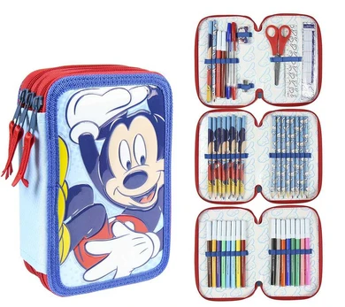 Trigubas pieštukinis dėklas "Giotto Mickey Mouse" (43 vnt.) Mėlynas