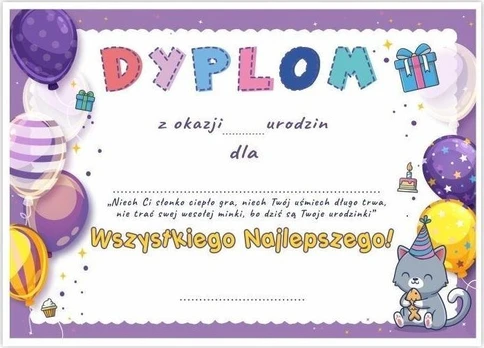 A5 gimtadienio diplomas - Balionai 5vnt - LearnHow