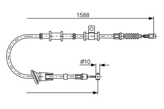 Trosas, stovėjimo stabdys BOSCH 1 987 482 246