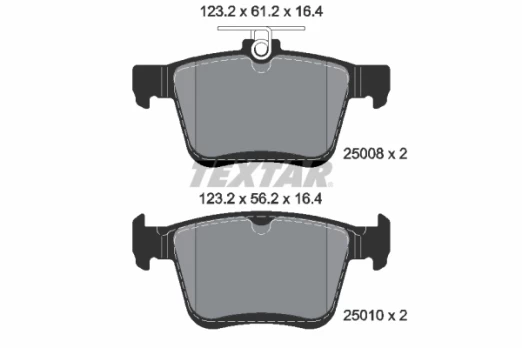 TEXTAR 2500801 Brake pad set
