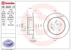 Stabdžių diskas BREMBO 08.5625.10 kaina