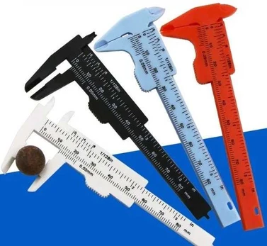Mini plastikinis suportas 0-80 mm - juodas - matavimo įrankis