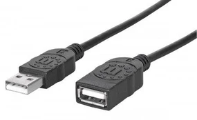 StarTech USB kabelis Manhattan USB-A - USB-A 1 m Juodas (308519)