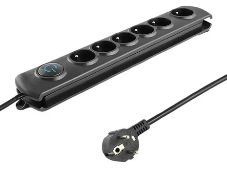 QOLTEC 50111 Surge Protector 6 maitinimo lizdas 1,8m