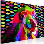 Artgeist Paveikslas - Rainbow Lion (1 Part) Wide kaina
