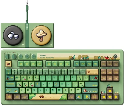 8BitDo Retro 87 Mechaninė klaviatūra | Forest Edition