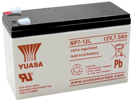 Akumuliatorius Yuasa (7Ah, 12V, F2, VRLA)