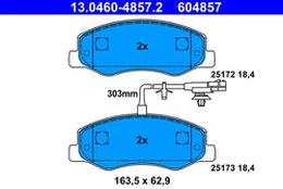 ATE 13.0460-4857.2 Brake pad set