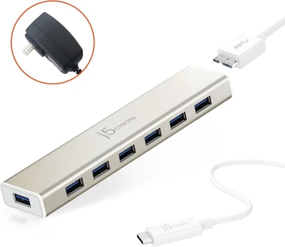 J5Create - USB-C 7-Port Hub - EU/UK