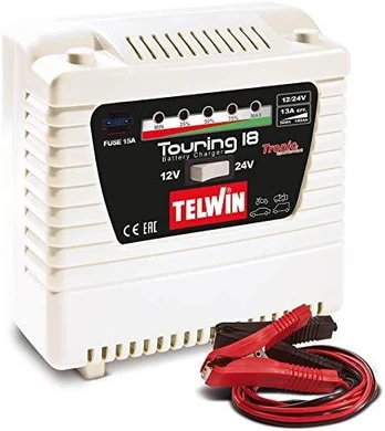 Automobilių akumuliatorių pakrovėjas Telwin TOURING 18; 12-24 V