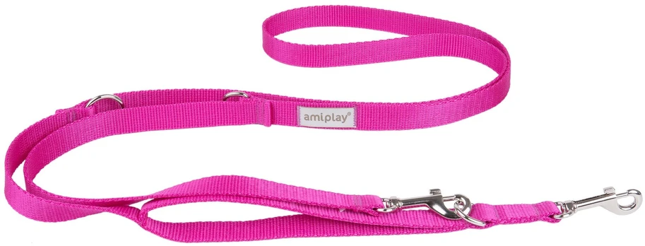 Pavadėlis Amiplay Samba, rožinis, S, 1-2m x 1.5cm