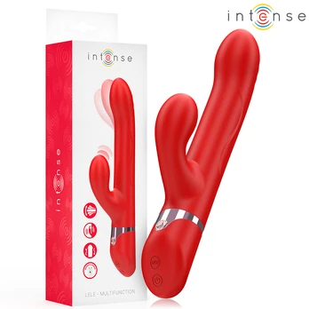 Intense Fun INTENSE - LELE MULTIFUNCTION VIBRATOR ROTATING & OSCILLATION & STIMULATION Raudonas