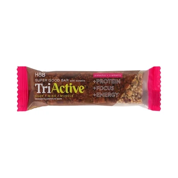 H&B TRIACTIVE SUPER GOOD pistacijų ir spanguolių batonėlis, 50 g