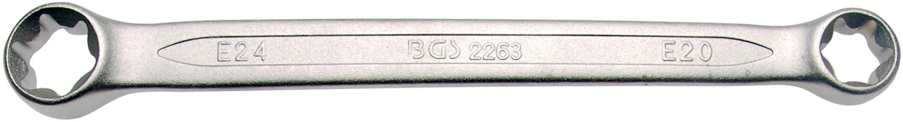 Dvigubo žiedo raktas E tipo galvutėms | E20xE24 (2263)