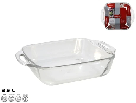 Stiklinė kepimo forma 29x24x6,5 cm 2,5 l, MARINEX