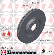 Stabdžių diskas ZIMMERMANN 370.4411.20 kaina