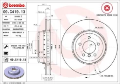 Stabdžių diskas BREMBO 09.C419.13 kaina