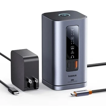 11in1 Baseus Spacemate RD-1 100W docking station 2xUSB-C, 3xUSB, 2xHDMI, 2x DP, 1xRJ45, 3.5mm jack