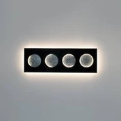 "Fasi Della Luna" LED sieninis šviestuvas, juodas / sidabrinis