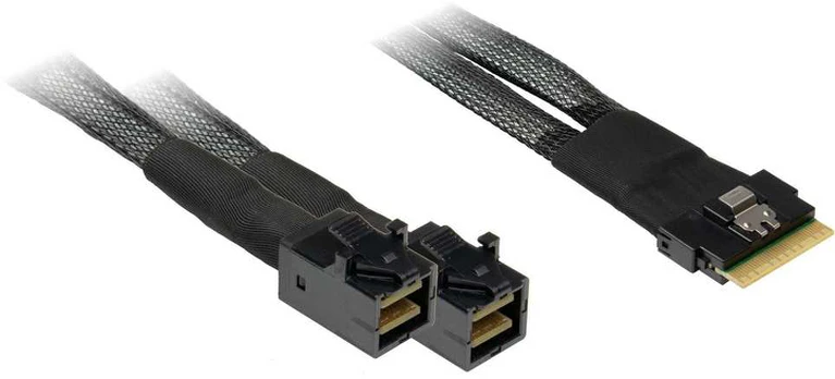 Inter-Tech Inter-Tech Kabelis SFF 8654-8x - SFF 8643-2x 0,75m