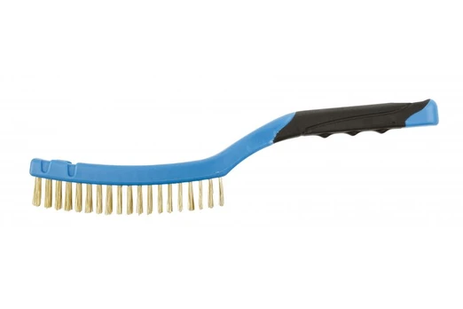 Brass wire brush, 3 x 19
