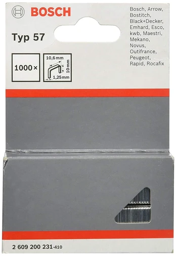 Bosch Apkabėlės,57 tipas 10,6x10 mm,1000 vnt.