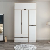 Spinta, Elina, Balta Dore, 100% MELAMINE PADENGTA MEDŽIAGŲ PLOKŠTE kaina
