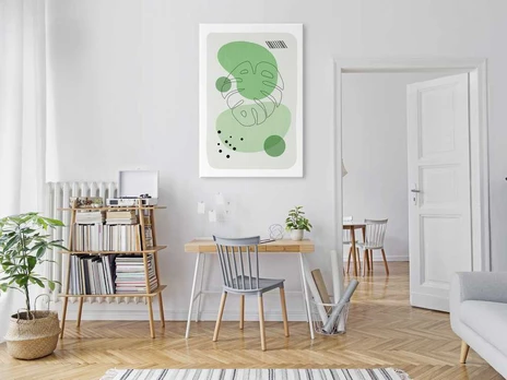Artgeist Paveikslas - Žalias Aesthetics of Monstera (1 Part) Vertical