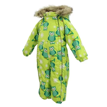 Huppa Kombinezonas vaikams KEIRA, lime owl pattern
