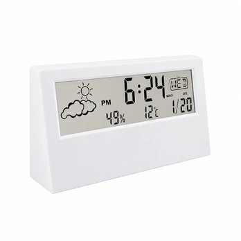 Išmanus LED orų laikrodis, temperatūra ir drėgmė, 1 vnt.