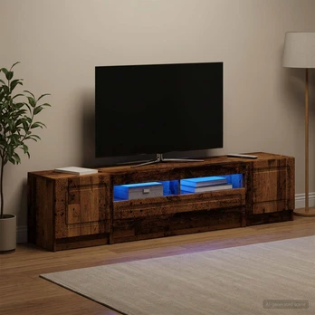 5 dalių LED televizoriaus stovas Sendintos medienos