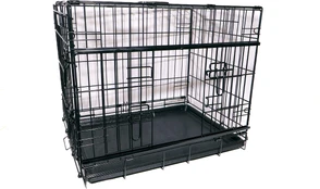 Active Canis - Premium Slidingdoor Cage - Black - 107 x 71 x 79 kaina