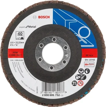 Bosch Šlif.pop.metal D 115 mm,K 40,1 vnt.