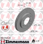 Stabdžių diskas ZIMMERMANN 380.2169.20 kaina