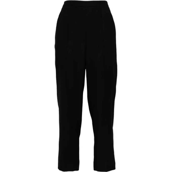 Kelnės moterims, Juoda, Brushed rise easy pull on pant