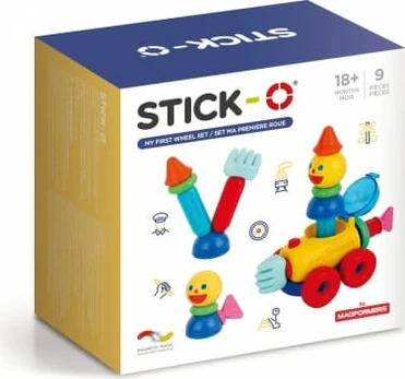 Magnetic blocks Stick-o My first set of wheels 9 pieces