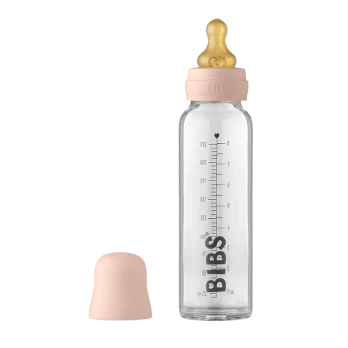 BIBS stiklinis buteliukas, 225 ml, Blush