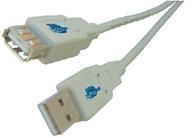 Kabelis USB MicroConnect USB-A – USB-A 0,5 m Pilka (USBAAF05)