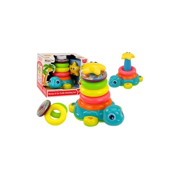 Pyramid Riding Turtle 2in1 Puzzle Wheels Lights Sounds
