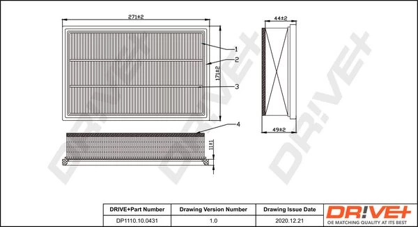 Oro filtras Dr!ve+ DP1110.10.0431
