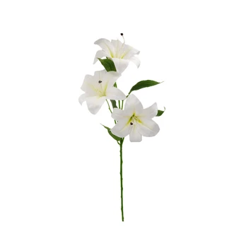 Dirbtinė lelijų šaka, 68 cm : Spalva - Raudona