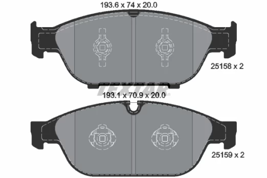 TEXTAR 2515802 Brake pad set